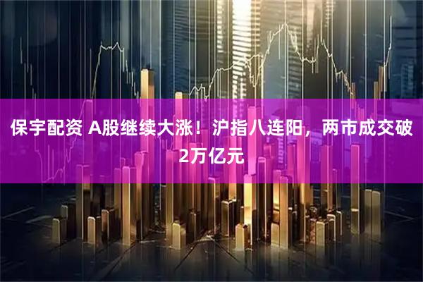 保宇配资 A股继续大涨！沪指八连阳，两市成交破2万亿元